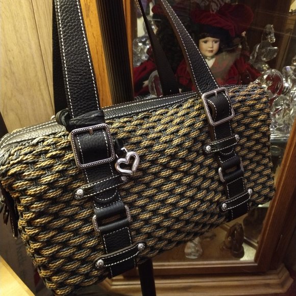 Brighton black and brown woven purse - Picture 5 of 8